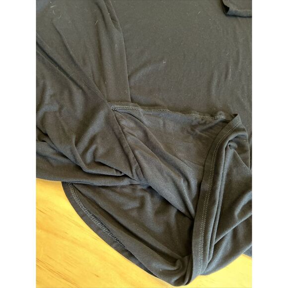 Emerald Short Sleeve V-Neck‎ Swing Tunic Top Black Plus 3X - Picture 3 of 7